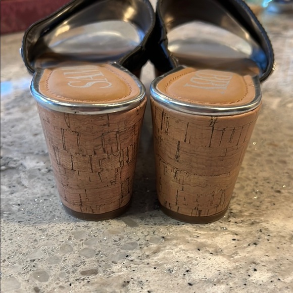 Sam & Libby NWOT Sam Edelman Black Black Wedges Size 7 - Picture 4 of 7